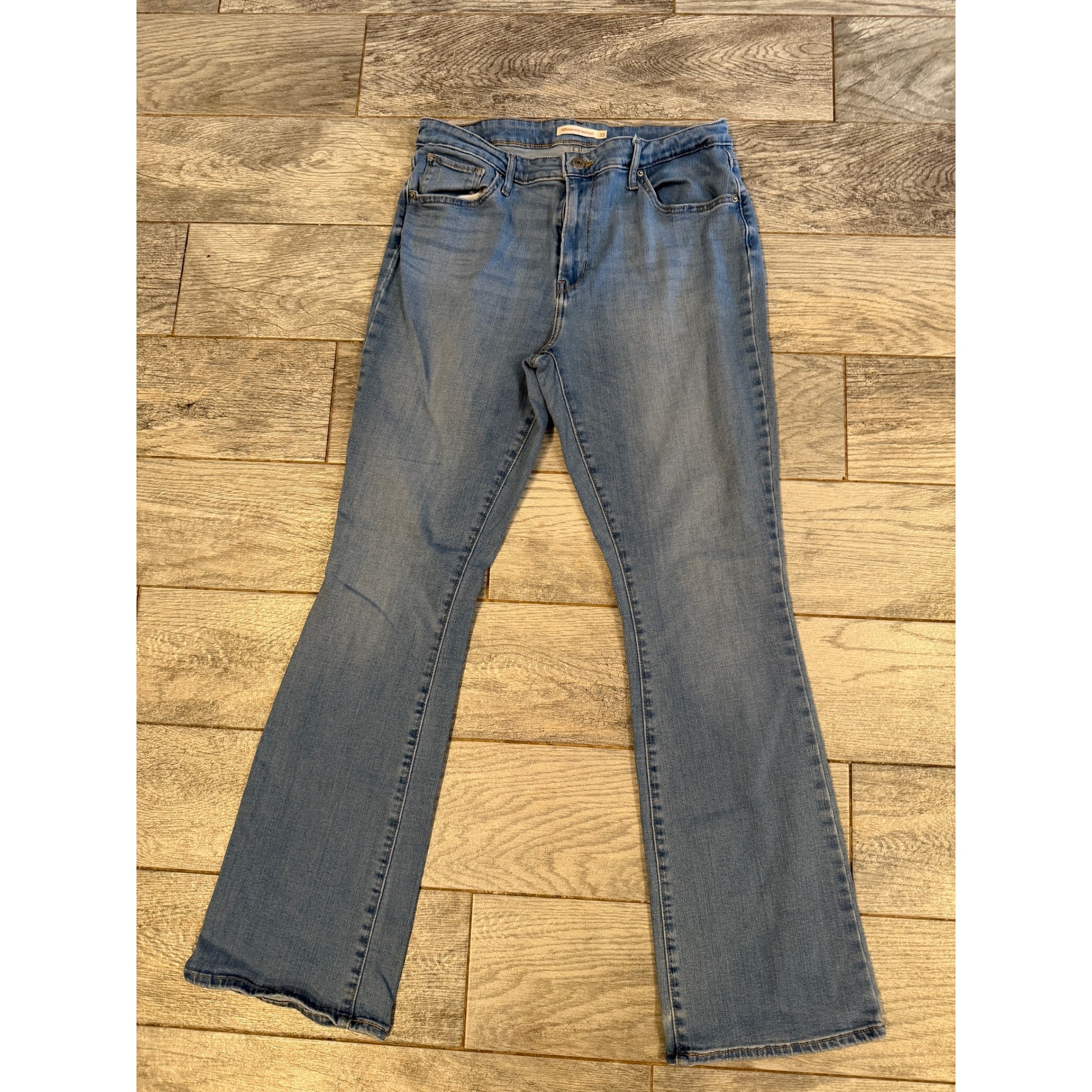 Levis 725 High Rise Bootcut Jeans 33 Boot Western Stretch Denim Levi Strauss